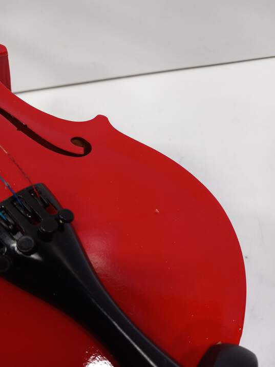 Red Violin With Bow & Case image number 5