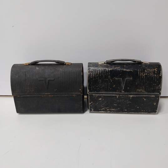 Pair Vintage Black Thermos Lunchbox image number 5