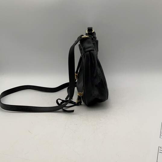 Aimee Kestenberg Womens Black Leather Adjustable Strap Crossbody Bag Purse image number 3