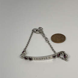 Designer Brighton Silver-Tone Purple Crystal Stone Inspire Chain Bracelet alternative image