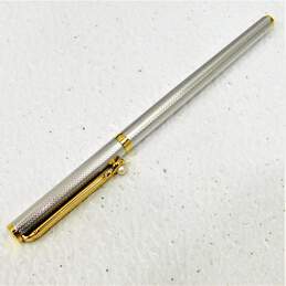 Mikimoto International ~ Two-Tone Gold & Chrome Ballpoint Pen with Pearl alternative image