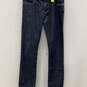 Mens Blue Denim Dark Wash 5-Pocket Design Straight Jeans Size 34/34 image number 1