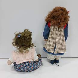 Vintage Pair of Porcelain Dolls w/Clothing alternative image