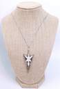 925 Lord Of The Rings Arwen Evenstar CZ Pendant Necklace 12.2g image number 1