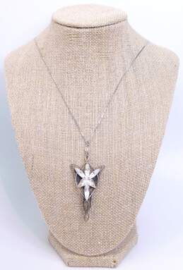 925 Lord Of The Rings Arwen Evenstar CZ Pendant Necklace 12.2g