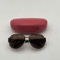Womens Brown Lens Burgundy Full Rim Round Prescription Sunglasses With Case image number 1