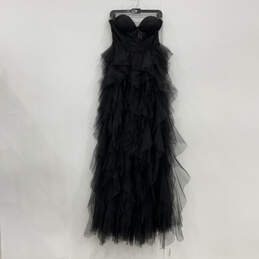 Womens Black Layered Sweetheart Neck Fashionable Maxi Dress Size XL alternative image