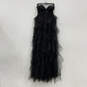 Womens Black Layered Sweetheart Neck Fashionable Maxi Dress Size XL image number 2