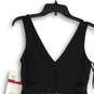 NWT Xscape Womens Black Lace V-Neck Sleeveless Back Zip Fit & Flare Dress Size 8 image number 4