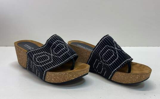 Buy the Donald Pliner Cork Wedge Slide Sandals Heels Shoes Size 9 B ...