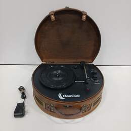 Vintage ClearClick Suitcase Portable Record Player
