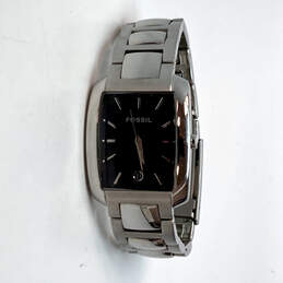 Designer Fossil FS- 4009 Silver-Tone Strap Rectangular Dial Wristwatch