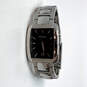 Designer Fossil FS- 4009 Silver-Tone Strap Rectangular Dial Wristwatch image number 1