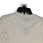 NWT Womens White Knitted V-Neck Long Sleeve Pullover Sweater Size Small image number 4