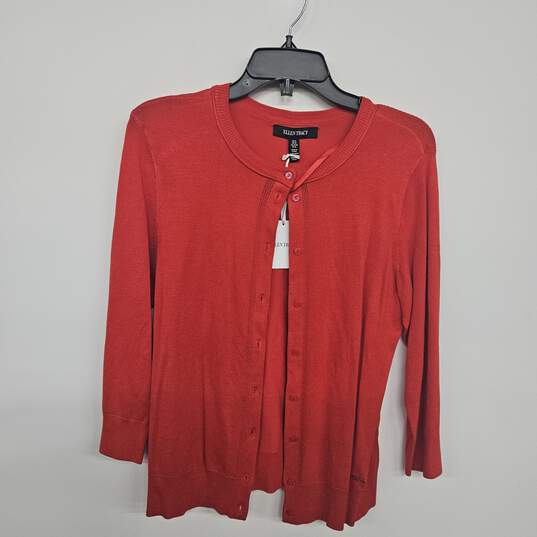 Red Button Up Cardigan image number 1