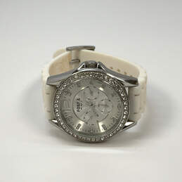 Designer Fossil ES-2344 Silver-Tone Stainless Steel Round Analog Wristwatch