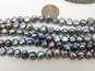 Artisan Silver Tone Multi Strand Pearl Necklace image number 5