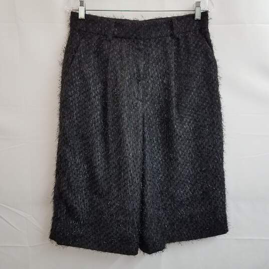 Women's textured metallic culottes wide leg shorts 8 image number 2