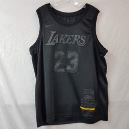 Nike Lebron James 23 Lakers MVP Dri-Fit Black Basketball NBA Jersey XL