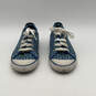 Womens Barrett Blue Monogram Lace Up Low Top Sneaker Shoes Size 6.5 image number 2