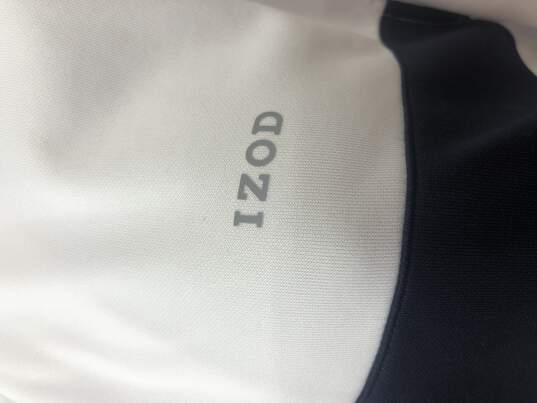 Men's Navy/White Long Sleeve Golf Half Zip Pull Over image number 3