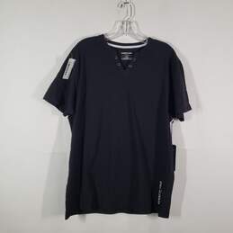 NWT Mens Short Sleeve Split Neck Pullover T-Shirt Size Large