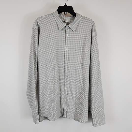 Lucky Brand Men Gray/Blk Button Up Sz 2XL Nwt image number 1