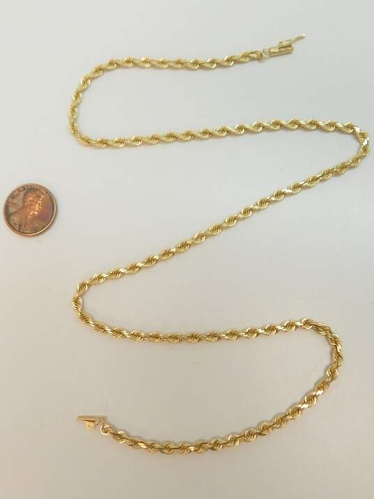 14K Yellow Gold Chunky Twisted Rope Chain Necklace 21.3g image number 7