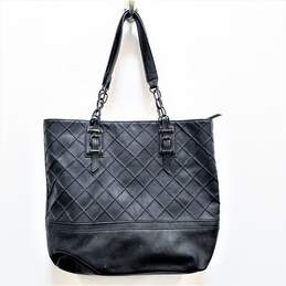 Simply Vera Wang Black Leather Tote