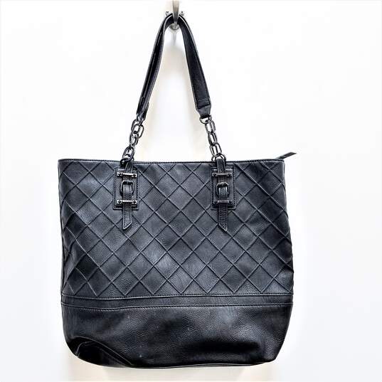 Simply Vera Wang Black Leather Tote image number 1