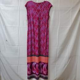 Chico's Purple Red Rayon Twist-Front Maxi Dress Womens Size 1 (8-10) alternative image