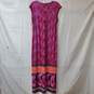 Chico's Purple Red Rayon Twist-Front Maxi Dress Womens Size 1 (8-10) image number 2