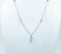 Romantic 925 Sterling Silver Pink & Purple Crystal Bead Necklace Drop Earrings Bracelet & Rings 16.5g image number 2