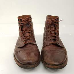 Timberland Cognac Brown Leather Lace Up Boots Men's Size 10 alternative image