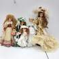 Bundle of 5 Assorted Porcelain Dolls w/Accessories image number 1