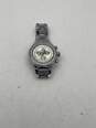 Mens Silver Tone Rhinestone Stainless Steel Analog Wristwatch 143.3g image number 9
