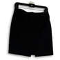 Womens Black Back Zip Knee Length Straight & Pencil Skirt Size 4P image number 1