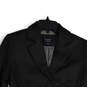 Womens Black Notch Lapel Long Sleeve Flap Pocket Four Button Blazer Size S image number 3
