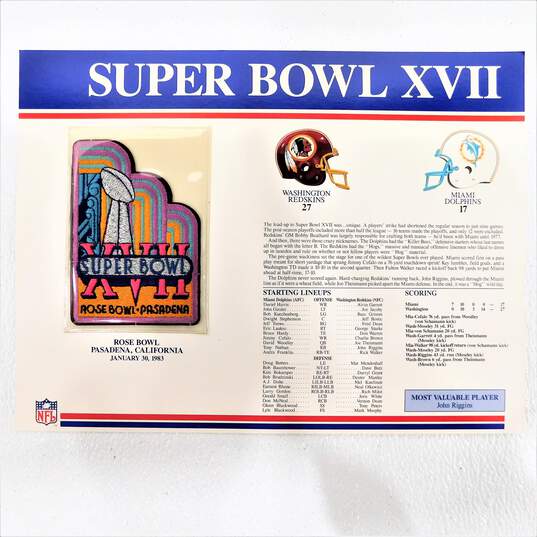 Super Bowl XVII patch, Washington Redskins vs. Miami Dolphins image number 1