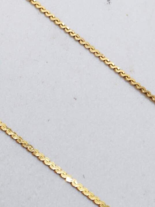14K Gold Engraved Pendant Necklace 6.6g image number 2