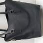 Steve Madden Black Faux Leather Large Travel Weekender Shoulder Shopper Tote Bag image number 2