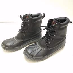 London Fog Ashford Black Leather Winter Boots Men's Size 11M