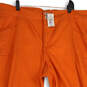 NWT Womens Orange Flat Front Straight Leg Cropped Pants Size 22 image number 3