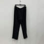 Womens Black Pockets Pleated Front High Rise Straight Leg Dress Pants Sz 12 image number 2
