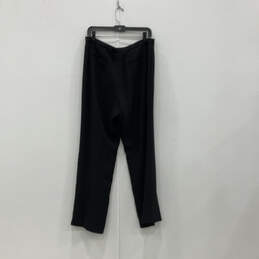 Womens Black Pockets Pleated Front High Rise Straight Leg Dress Pants Sz 12 alternative image