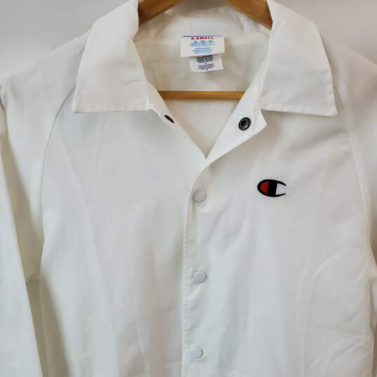 Champion Men's Coach Jacket White in X-Small image number 2