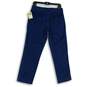 NWT Womens Blue Denim Medium Wash Flap Pocket Straight Leg Jeans Size 28 image number 2