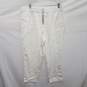 NWT Nic+Zoe Paper White Cotton Linen Blend Trousers Size XXL image number 1