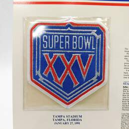 SUPER BOWL 25 1991 Giants vs Bills Willabee Ward OFFICIAL XXV NFL PATCH CARD alternative image