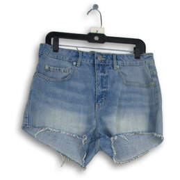 NWT Womens Light Blue Denim 5-Pocket Design Cut-Off Shorts Size 11